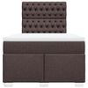 vidaXL Boxspring met matras stof donkerbruin 120x190 cm