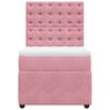 vidaXL Boxspring met matras fluweel roze 100x200 cm