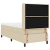 vidaXL Boxspring bed met matras met hoofdeinde Cr&egrave;me 80 x 200 cm Stof