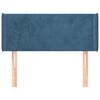 vidaXL Hoofdbord met randen 93x16x78/88 cm fluweel donkerblauw