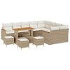 vidaXL Tuinbankenset 13 st Beige poly rattan
