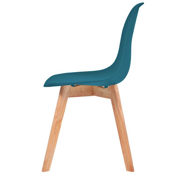 vidaXL Eetkamerstoelen 6 st kunststof turquoise