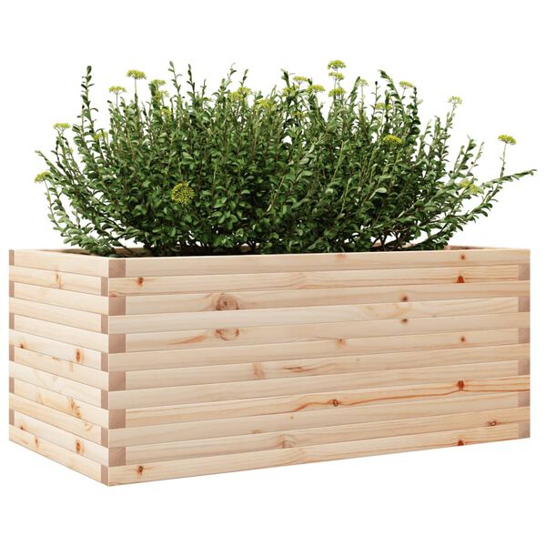 vidaXL Plantenbak 110x60x45,5 cm massief grenenhout