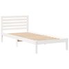 vidaXL Bedframe met hoofdeinde Wit 100 x 210 cm Massief grenenhout