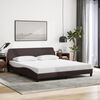 vidaXL Bedframe "Dover" stof donkerbruin 160x200 cm