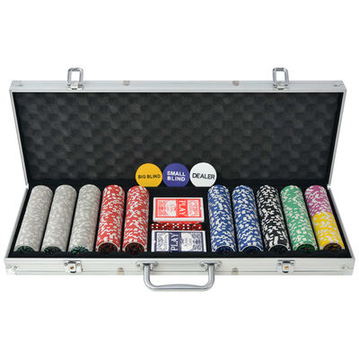 vidaXL Pokerset met 500 chips aluminium kopen?