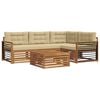 vidaXL Buiten bankenset 5 st Natuurlijk en Beige
