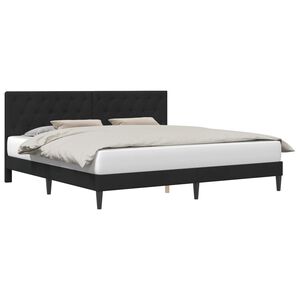 vidaXL Bedframe met hoofdeinde Zwart 180 x 200 cm Fluweel