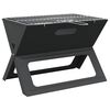 vidaXL Buiten Grill 46 x 31 x 31 cm Staal Zwart