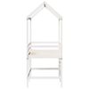 vidaXL Halfhoogslaper met ladder en bedhuis grenenhout wit 90x190 cm