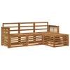vidaXL Buiten bankenset 4 pcs Naturel