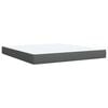 vidaXL Boxspring met matras stof donkergrijs 180x200 cm
