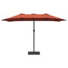 vidaXL Tuinparasol Terracotta 385 x 209 x 244 cm Polyester en staal