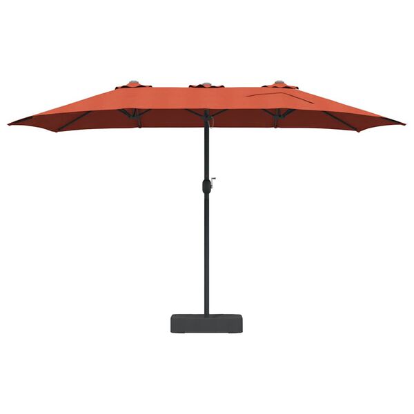 vidaXL Tuinparasol Terracotta 385 x 209 x 244 cm Polyester en staal