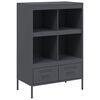 vidaXL Hoge kast 68x39x101,5 cm staal antracietkleurig