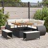 vidaXL Tuin Sofa Set met kussen 8 pcs Zwart en Cr&egrave;me poly rattan
