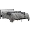 vidaXL Bedframe LED bewerkt hout metaal zwart 140x190 cm