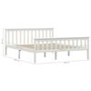 vidaXL Bedframe met 2 lades massief grenenhout wit 160x200 cm