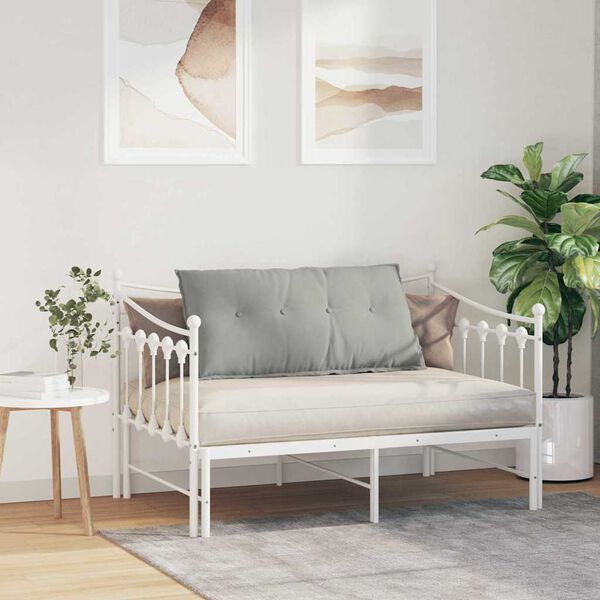 vidaXL Rugkussen Lichtgrijs 100 x 50 cm Microvezel Stof