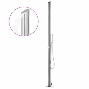 vidaXL Buitendouche 220 cm roestvrij staal
