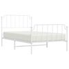 vidaXL Bedframe met hoofd- en voeteneinde&nbsp;metaal wit 107x203 cm