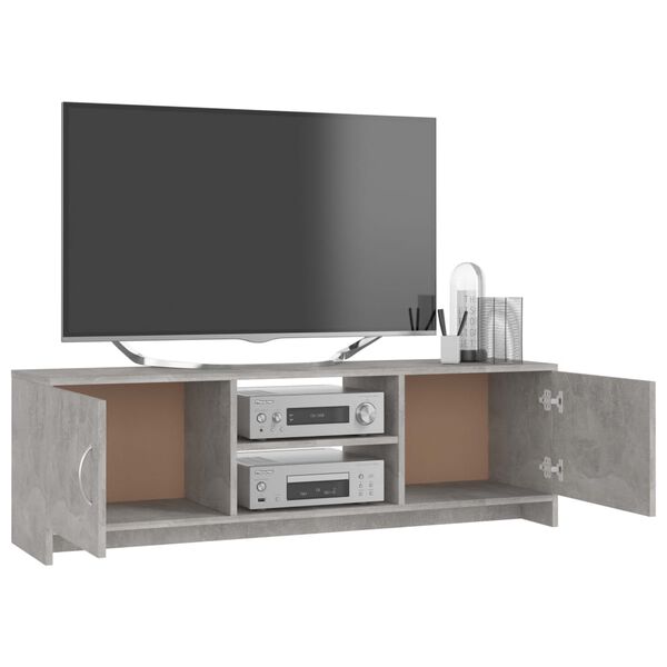 vidaXL Tv-meubel 120x30x37,5 cm bewerkt hout betongrijs