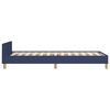 vidaXL Bedframe zonder matras 100x200 cm stof blauw