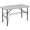 vidaXL Klaptafel voor buiten 122 cm HDPE wit