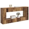vidaXL Wandtafel Gestreept Oudhout 155 x 29 x 74 cm Geconstrueerd hout