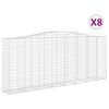 vidaXL Schanskorven 8 st gewelfd 400x50x160/180 cm ijzer