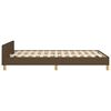 vidaXL Bedframe zonder matras 120x190 cm stof donkerbruin