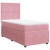 vidaXL Boxspring met matras fluweel roze 80x200 cm