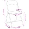 vidaXL Inklapbare stoel 2 pcs Zwart 48 x 44 x 78 cm Fluweel