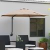 vidaXL Tuinparasol Taupe 248 x 248 x 148 cm Polyester en staal