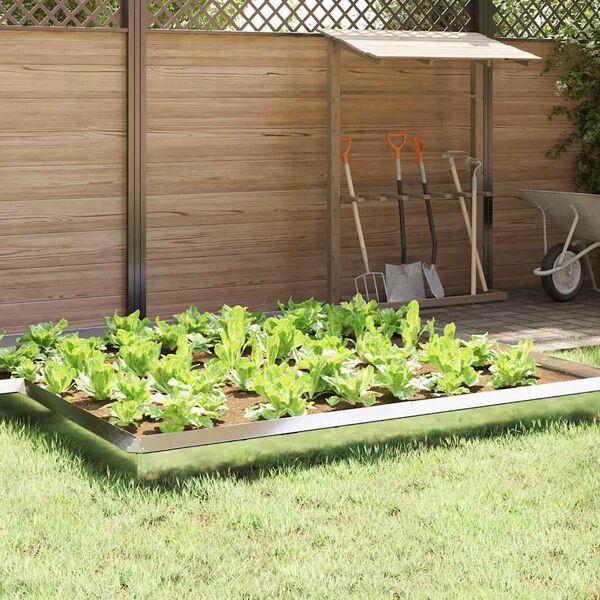 vidaXL Slakkenhekje 16 pcs Zilver 50 x 3,5 x 25 cm Roestvrij staal