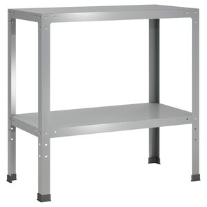 vidaXL Planttafel 100 x 40 x 80 cm Gegalvaniseerd staal zilver