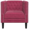 vidaXL Fauteuil Chesterfield-stijl fluweel wijnrood
