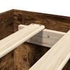 vidaXL Bedframe met hoofdbord bewerkt hout gerookt eiken 75x190 cm