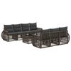 vidaXL Tuinbankenset 8 st Grijs poly rattan
