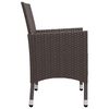 vidaXL 9-delige Tuinset poly rattan en gehard glas bruin