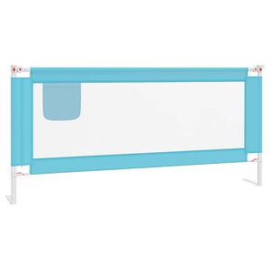 vidaXL Bedhekje peuter 200x25 cm stof blauw