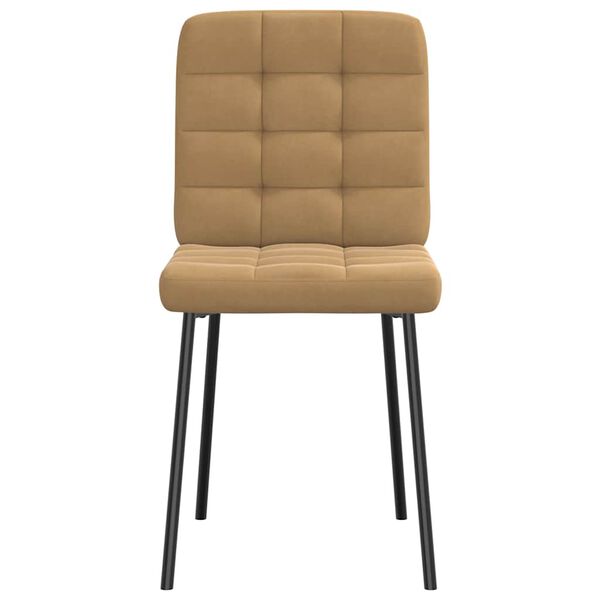 vidaXL Eetkamerstoelen draaibaar 4 st fluweel bruin