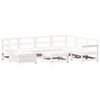 vidaXL 8-delige Loungeset massief grenenhout wit