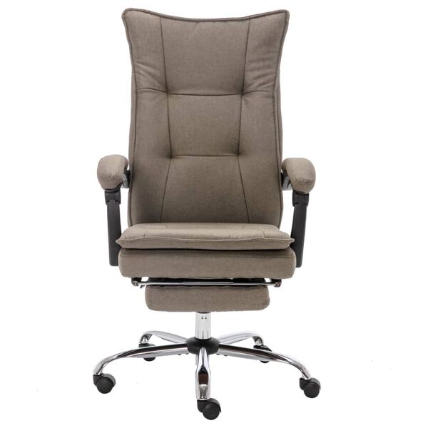 vidaXL Kantoormassagestoel stof taupe