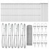 vidaXL zeshoekig gaashek met grondbevestiging 100 x 0,5 m zilver Mesh