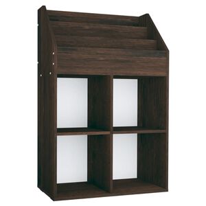 vidaXL Kindertijdschriftenrek 71x30x114 cm bewerkt hout gerookt eiken