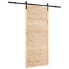 vidaXL Schuifdeur Naturel 80 x 208 cm Massief grenenhout