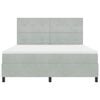 vidaXL Boxspringbed met matras Lichtgrijs 180 x 200 cm Stof