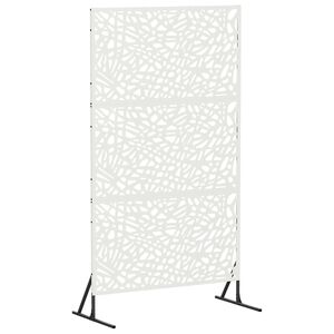 vidaXL Privacyscherm 100 x 50 x 180 cm Staal Wit