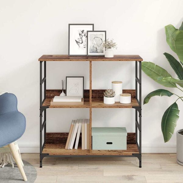 vidaXL Boekenkast Oud hout 78,5 x 33 x 82 cm Bewerkt hout